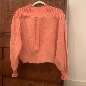 free people peach sweater